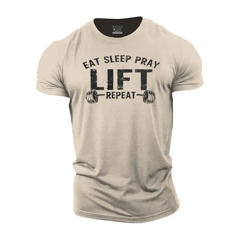 Men's Eat Sleep Pray Repeat Cotton T-Shirt